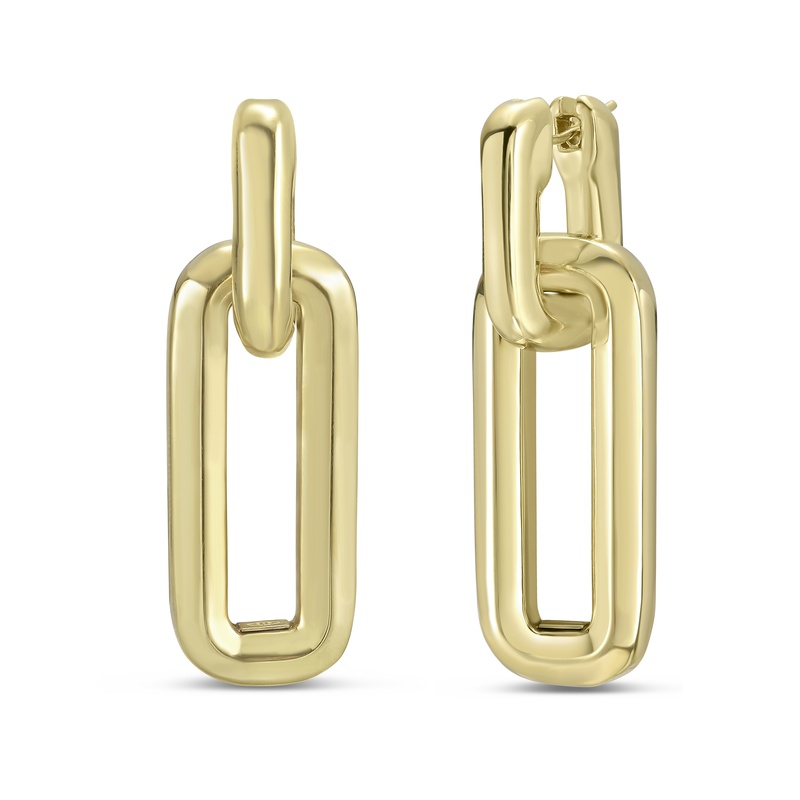 Rectangular Oval Drop Earrings