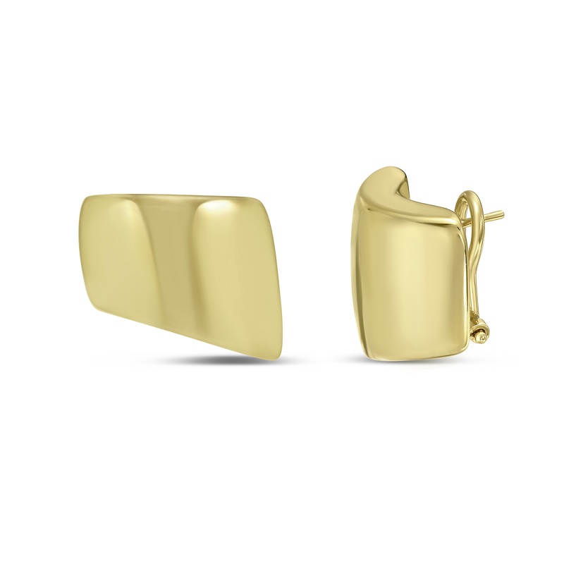 Rectangular Gold Ear Climbers