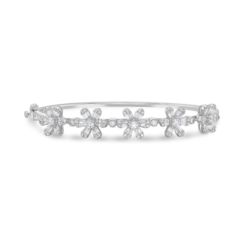 Diamond Flower Bangle