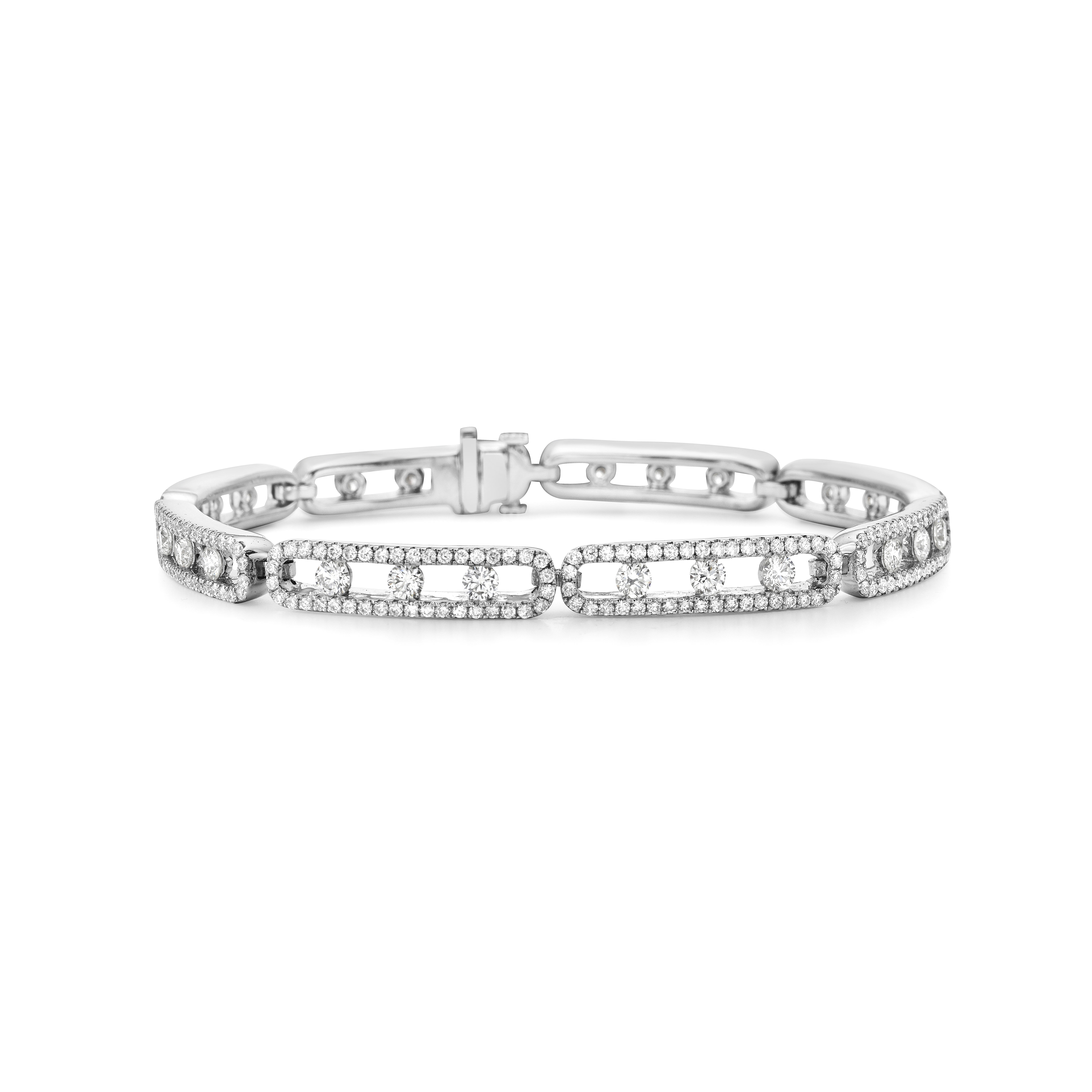 Floating Diamond Link Bracelet