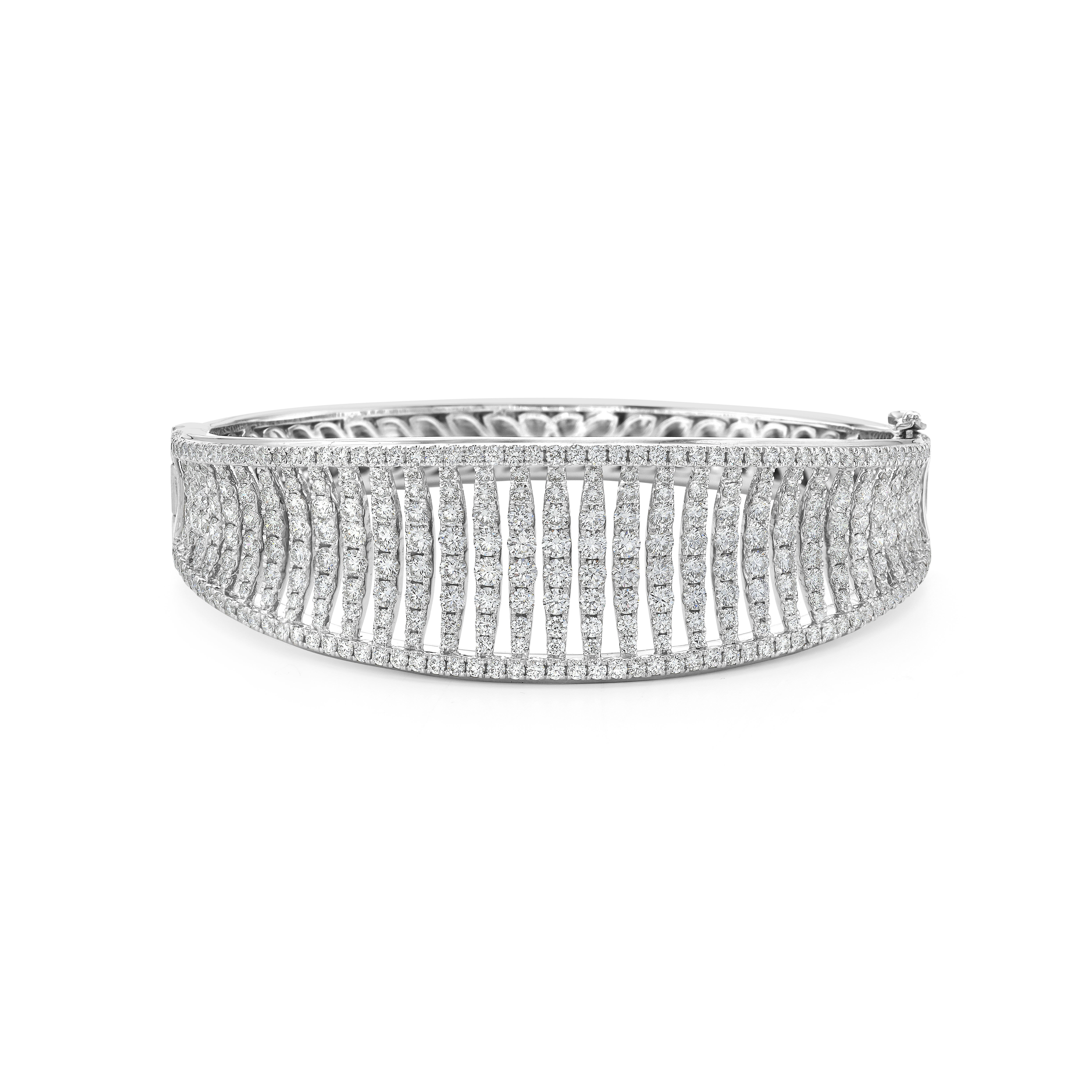 Diamond Birdcage Saddle Bangle