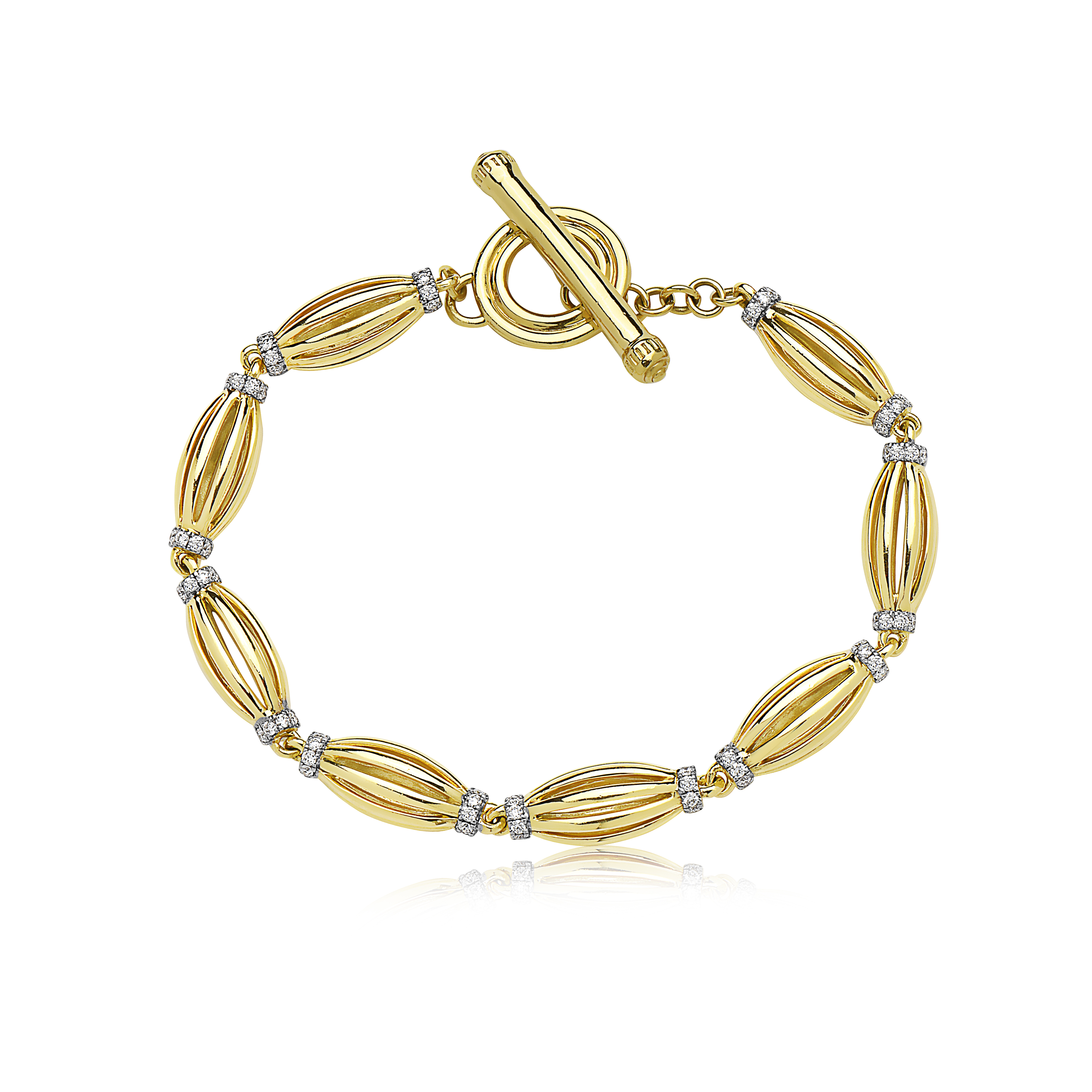 Graduated Barrel Birdcage Bracelet