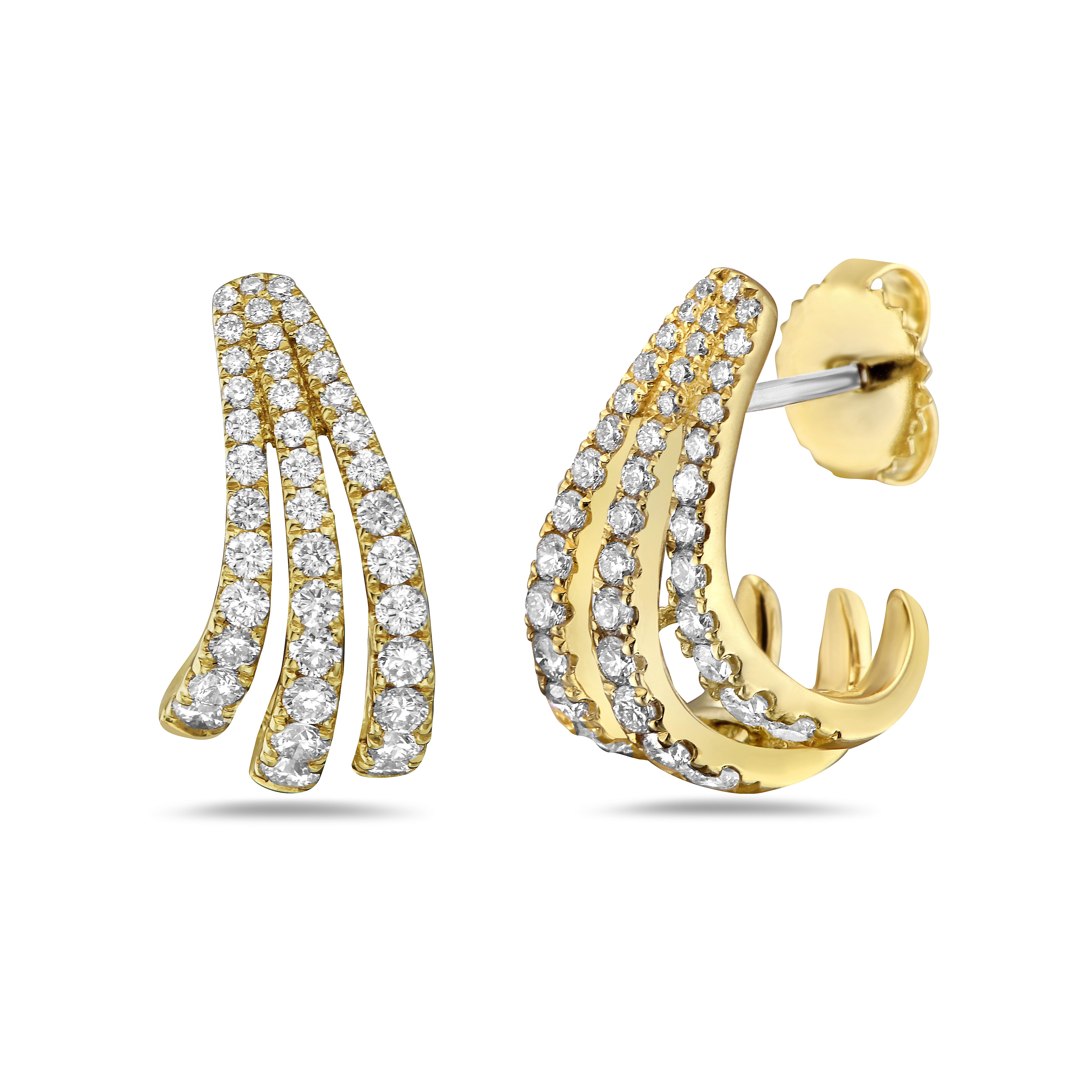 Swoop Diamond Birdcage Earring