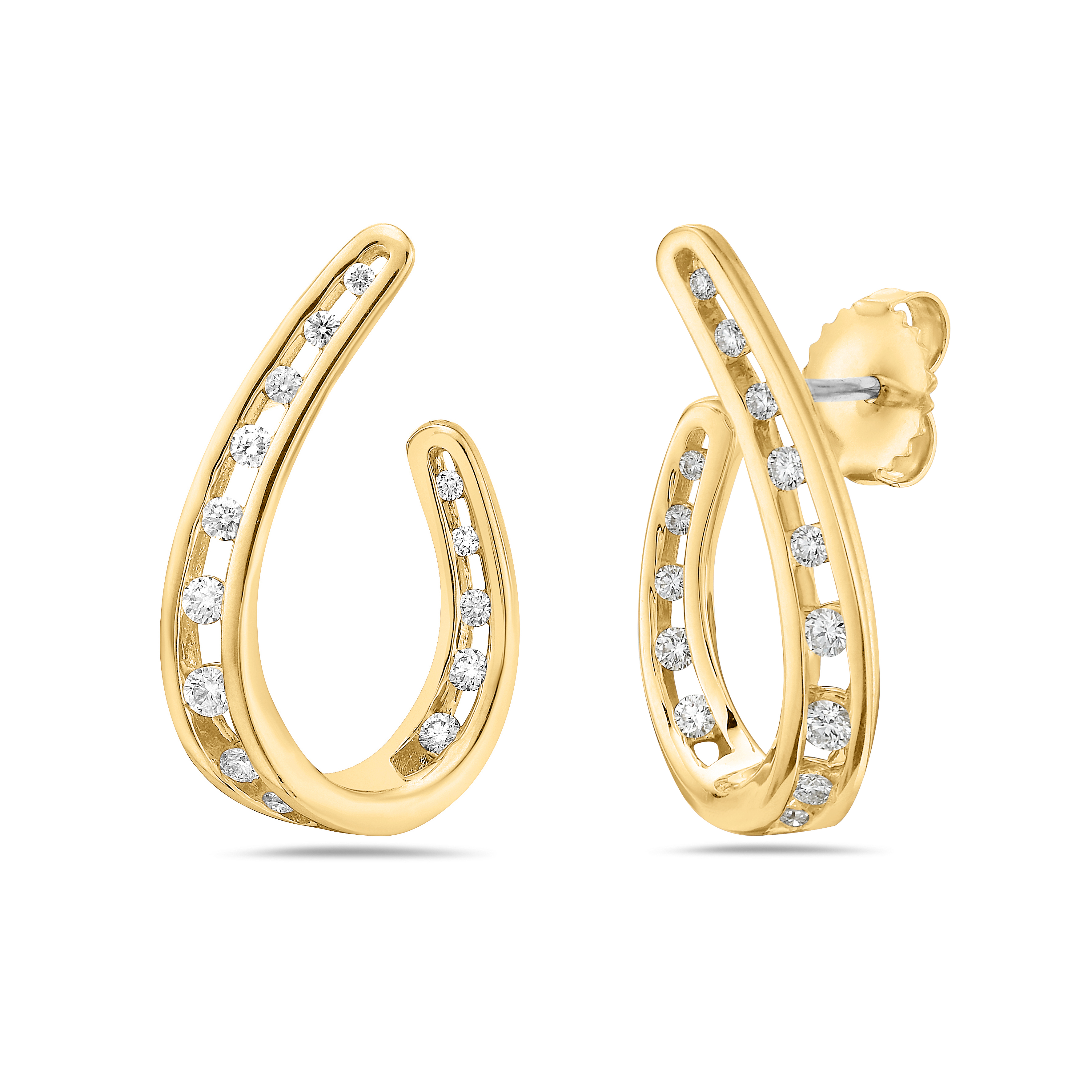 Floating Diamond Arch Earring