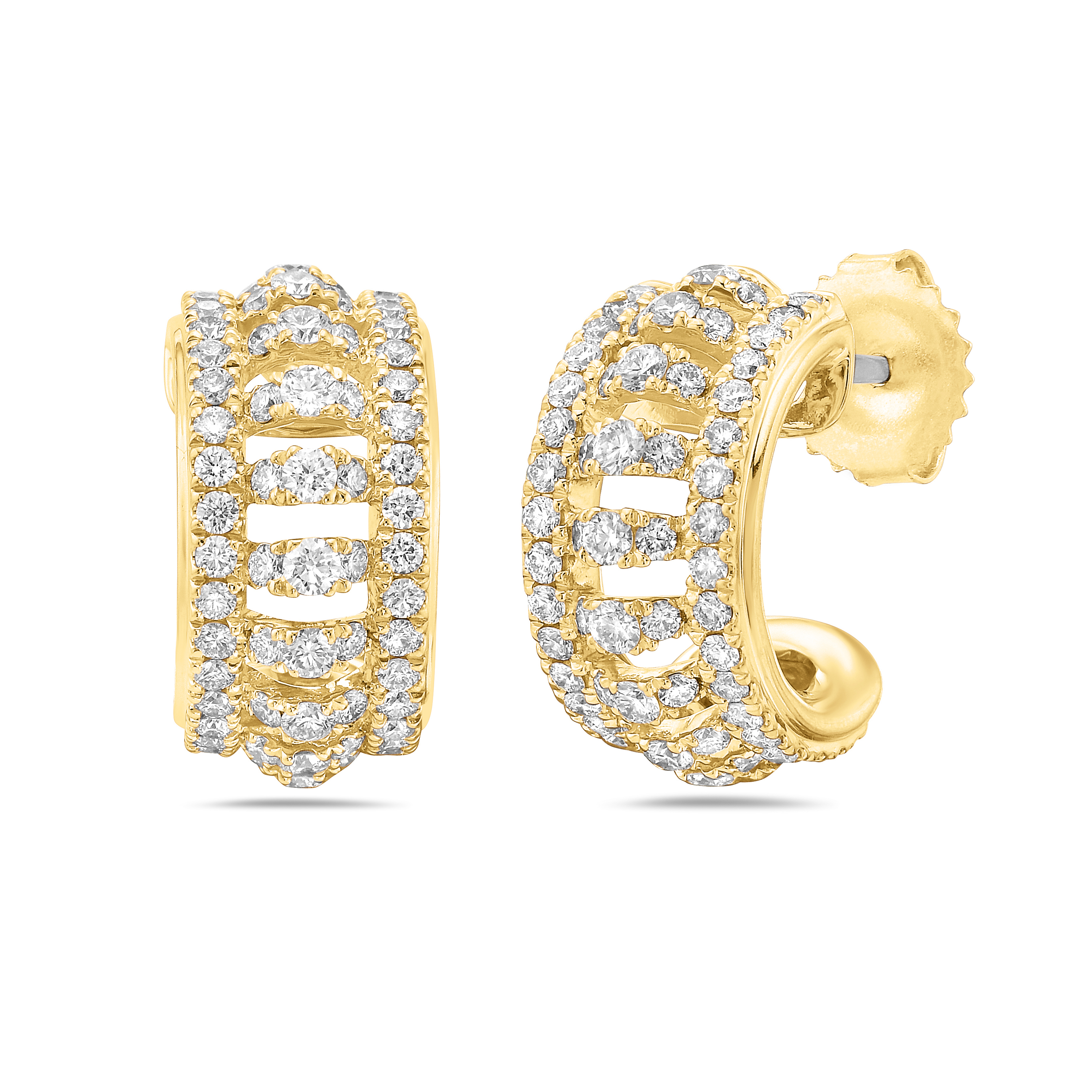 Diamond Birdcage Huggie