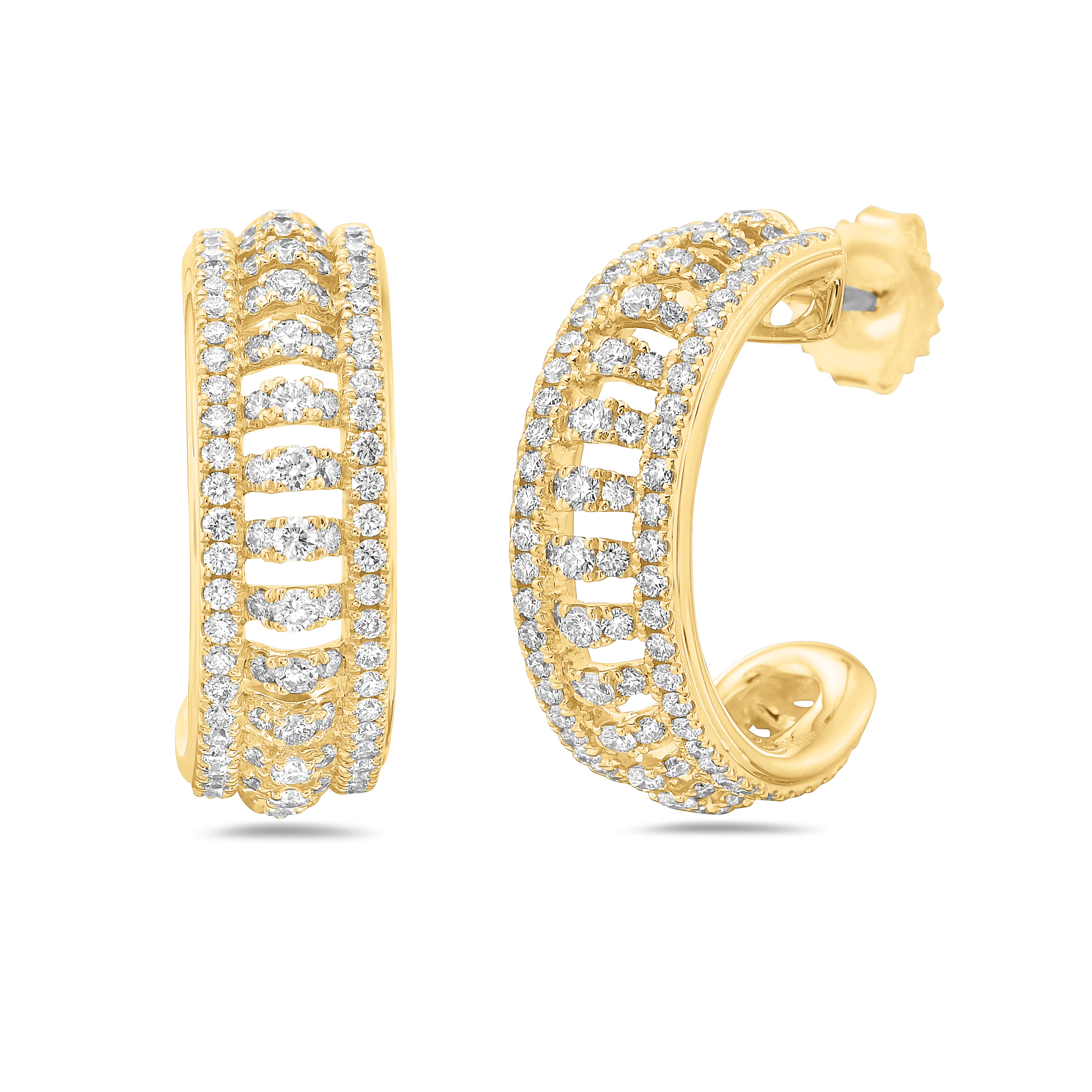Diamond Birdcage Hoops