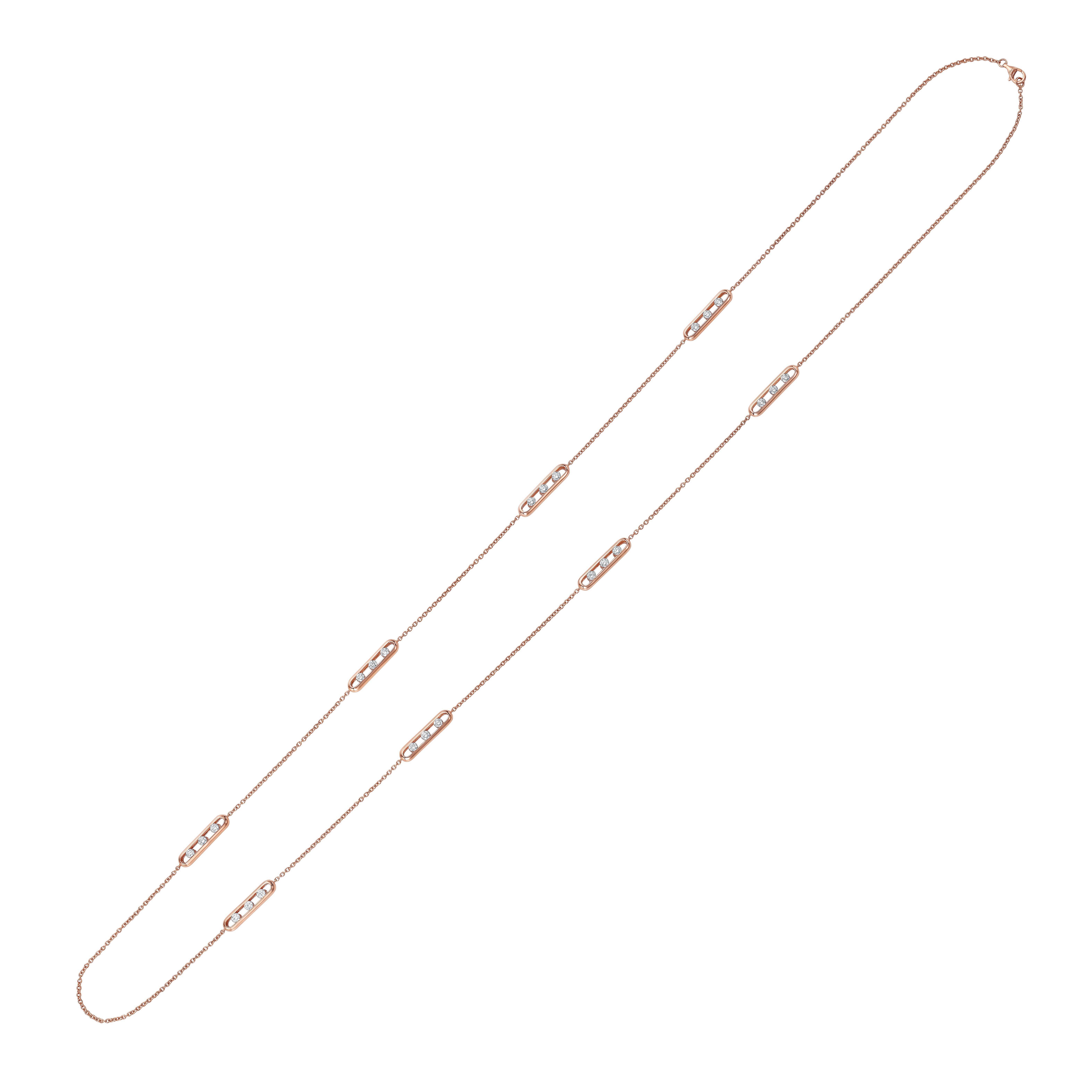 Floating Diamond by the Yard Necklace