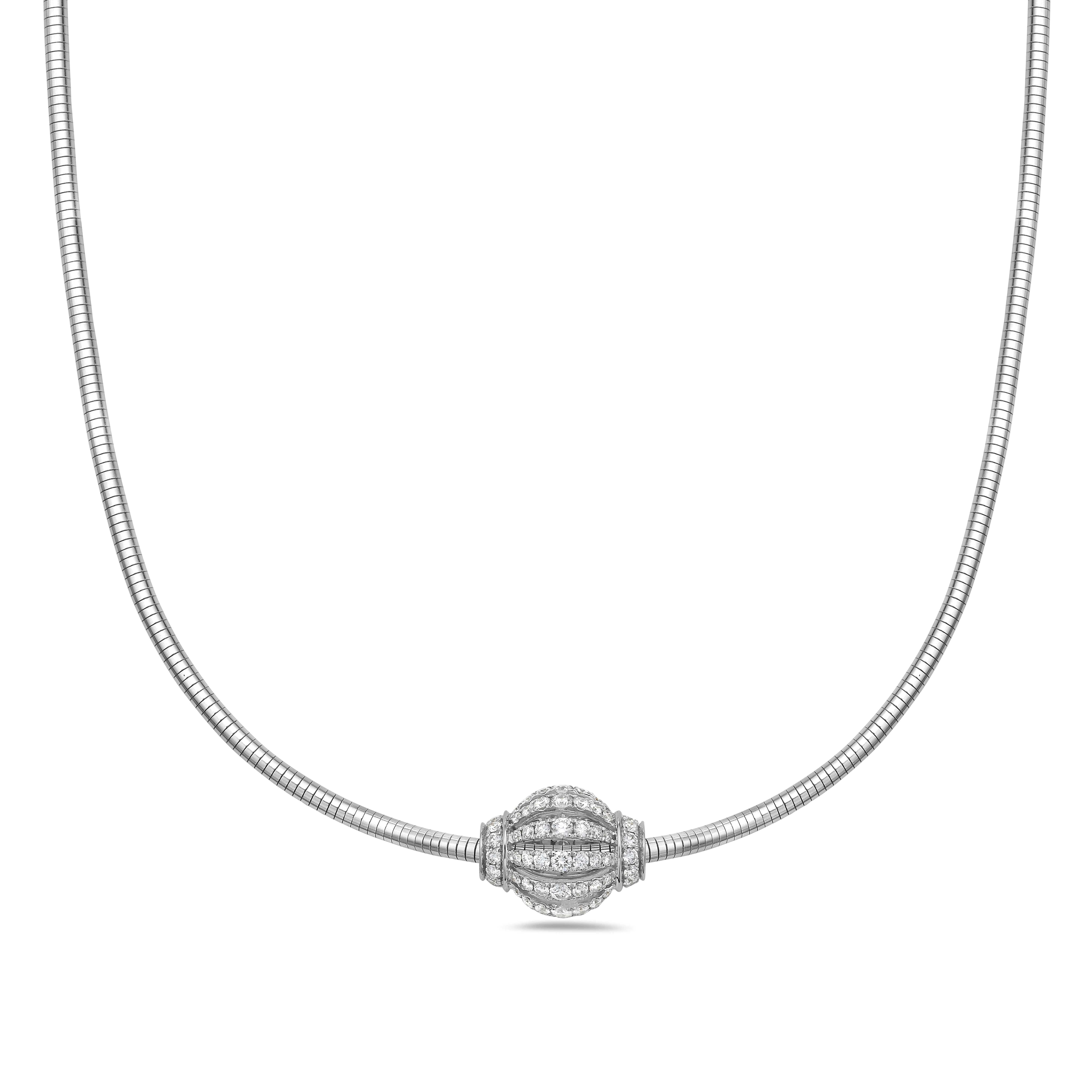 Birdcage Diamond Rondel Pendant