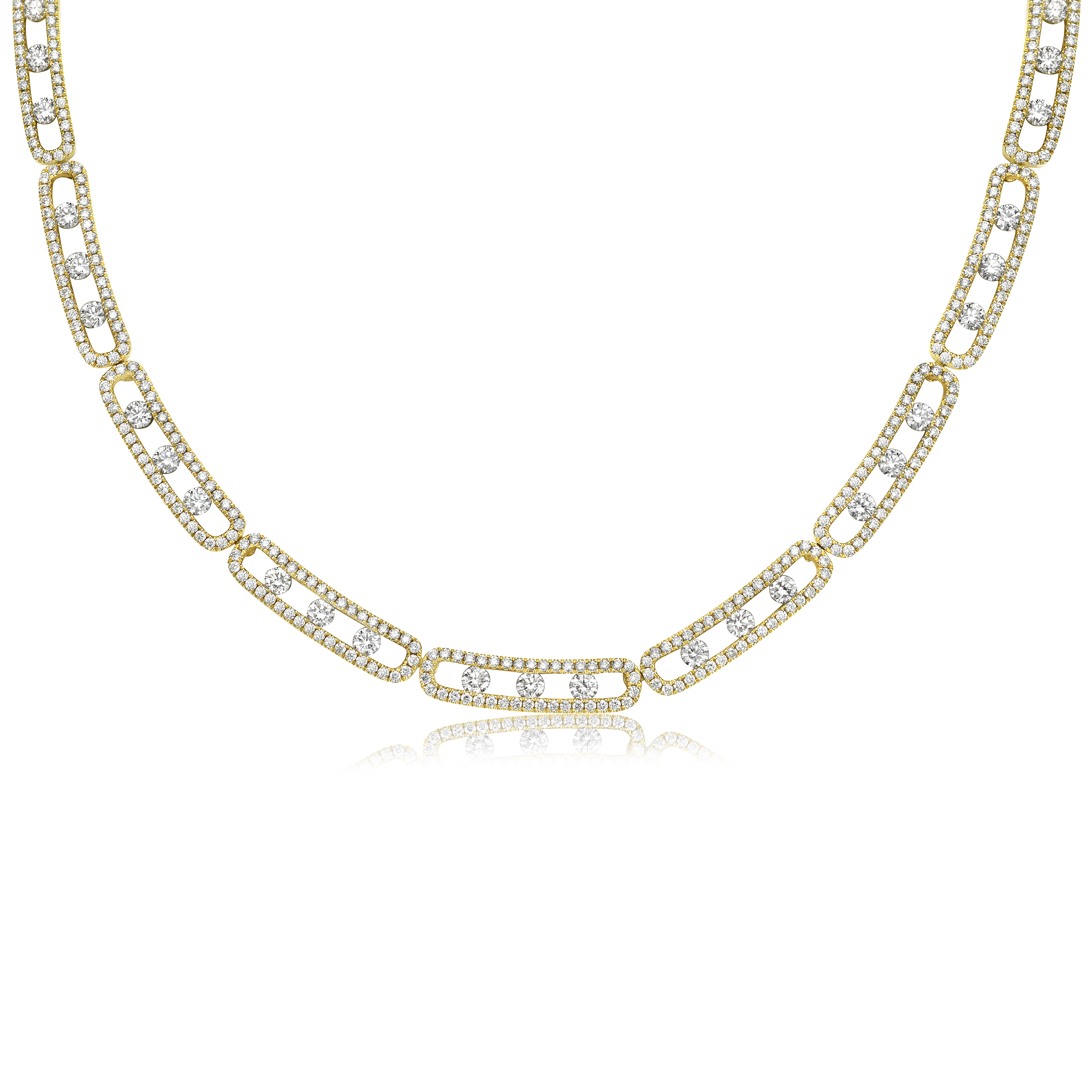 Floating Diamond Pavé Eternity Necklace