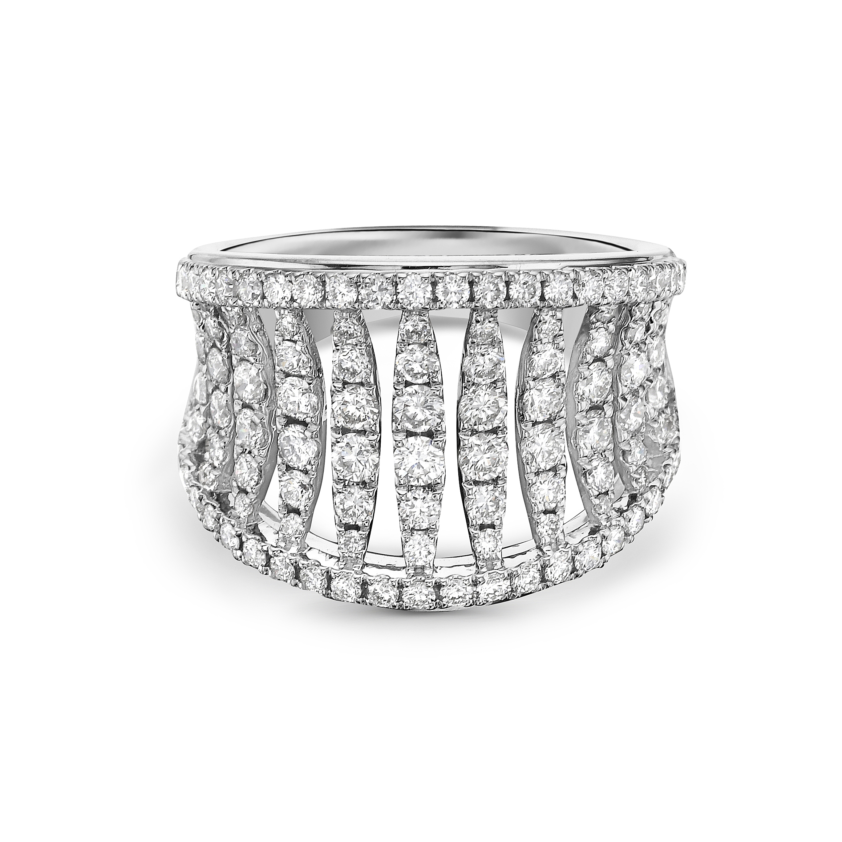 Diamond Birdcage Saddle Ring