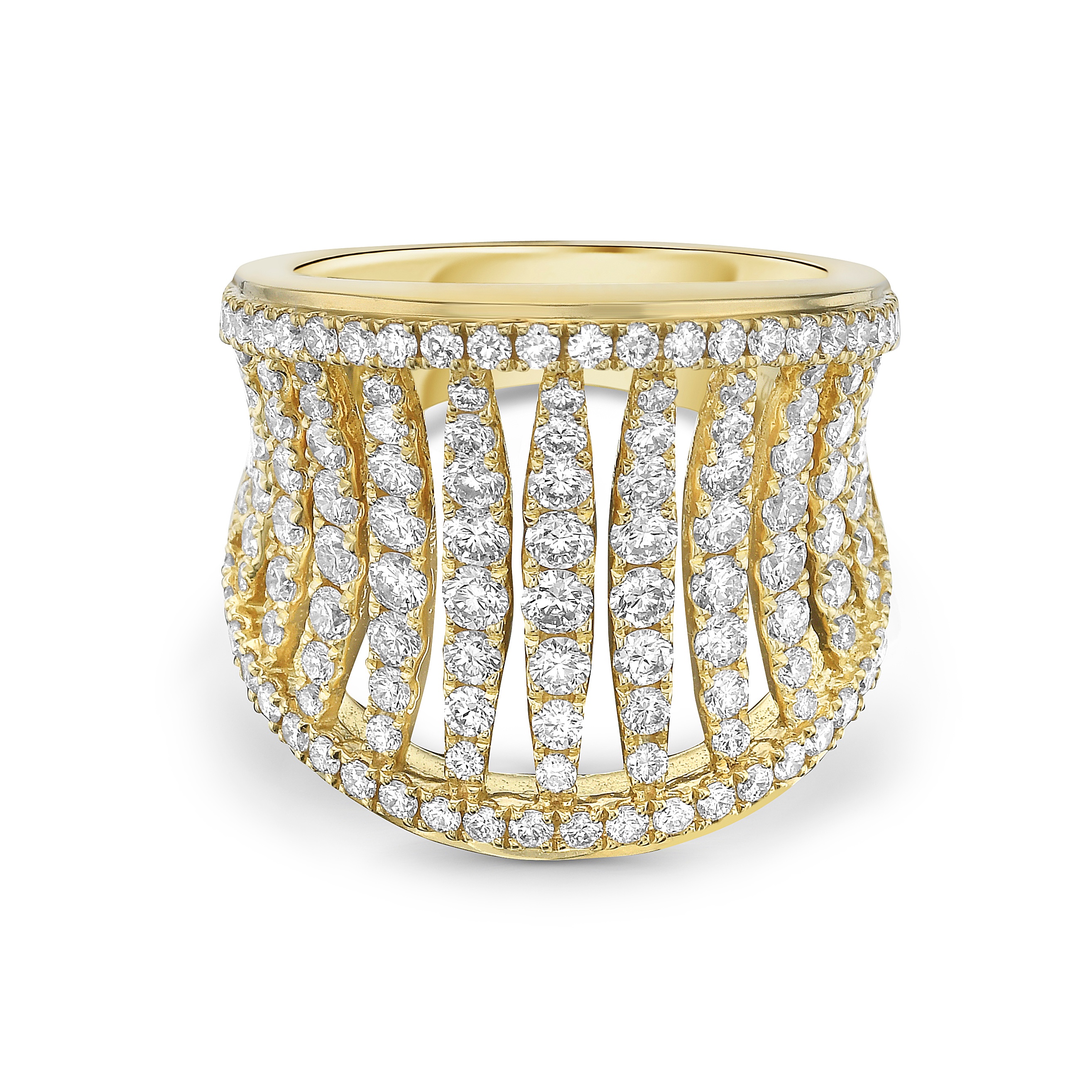 Diamond Birdcage Saddle Ring