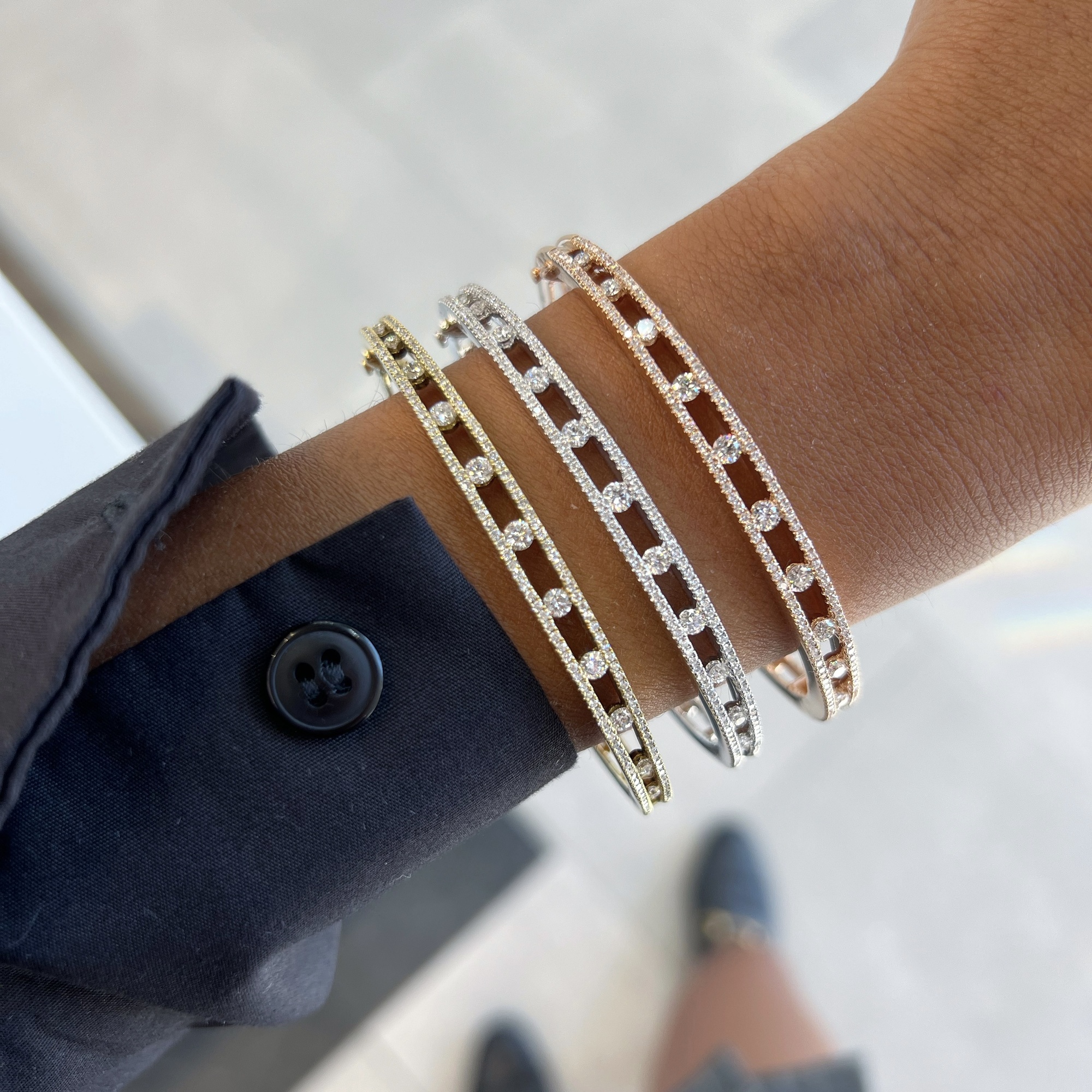 Floating Diamond Bangle