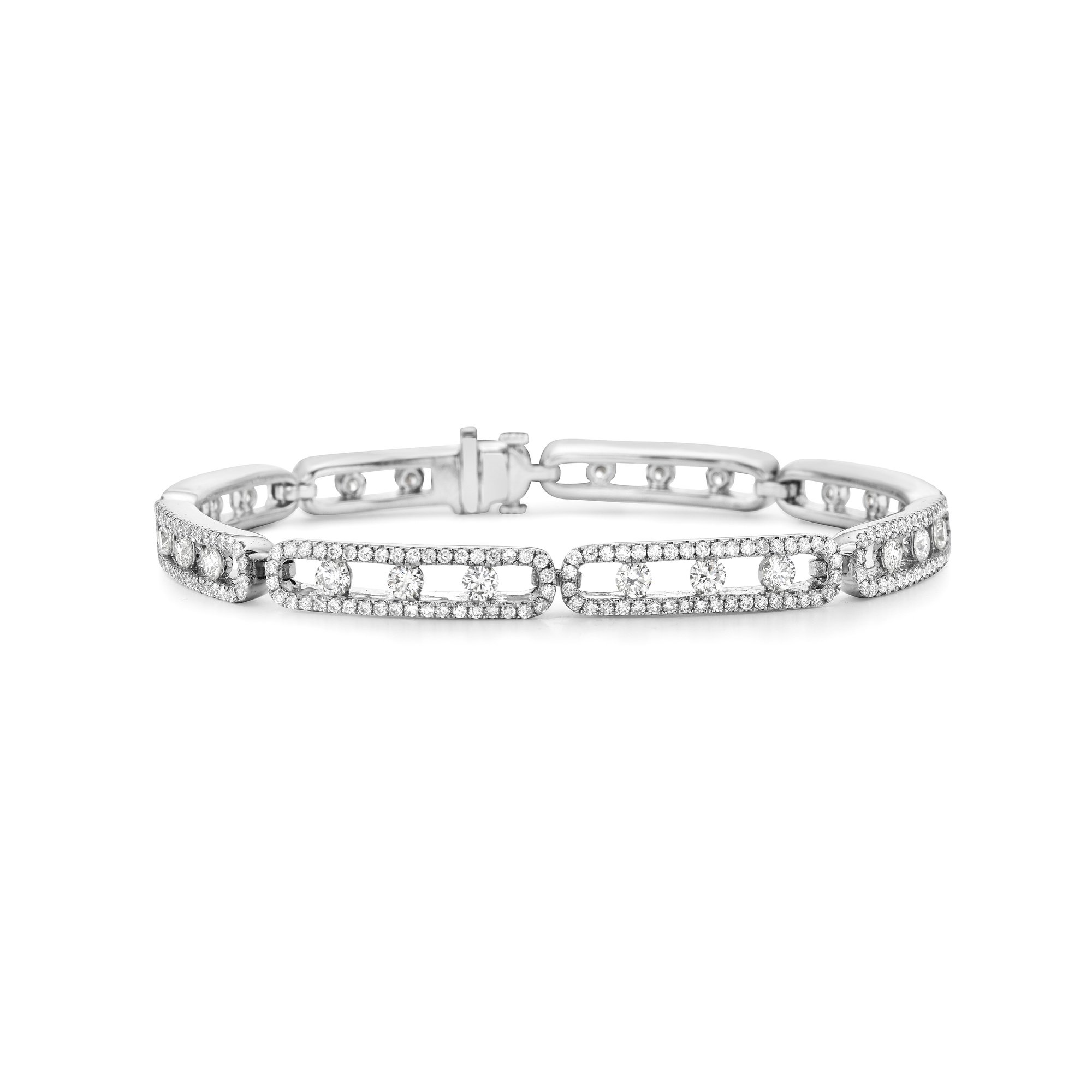 Floating Diamond Link Bracelet
