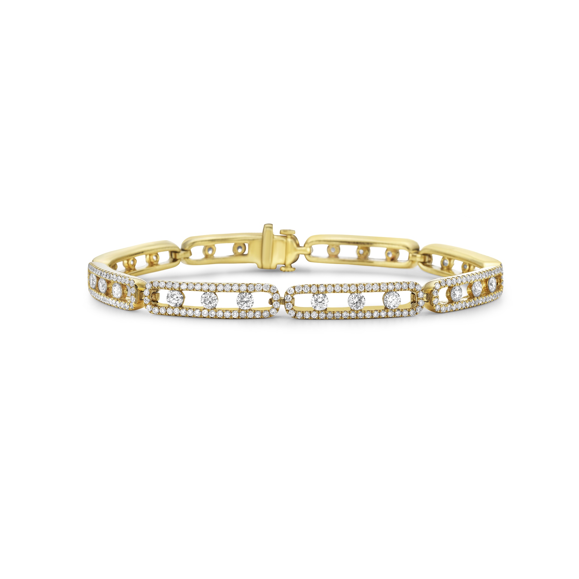Floating Diamond Link Bracelet