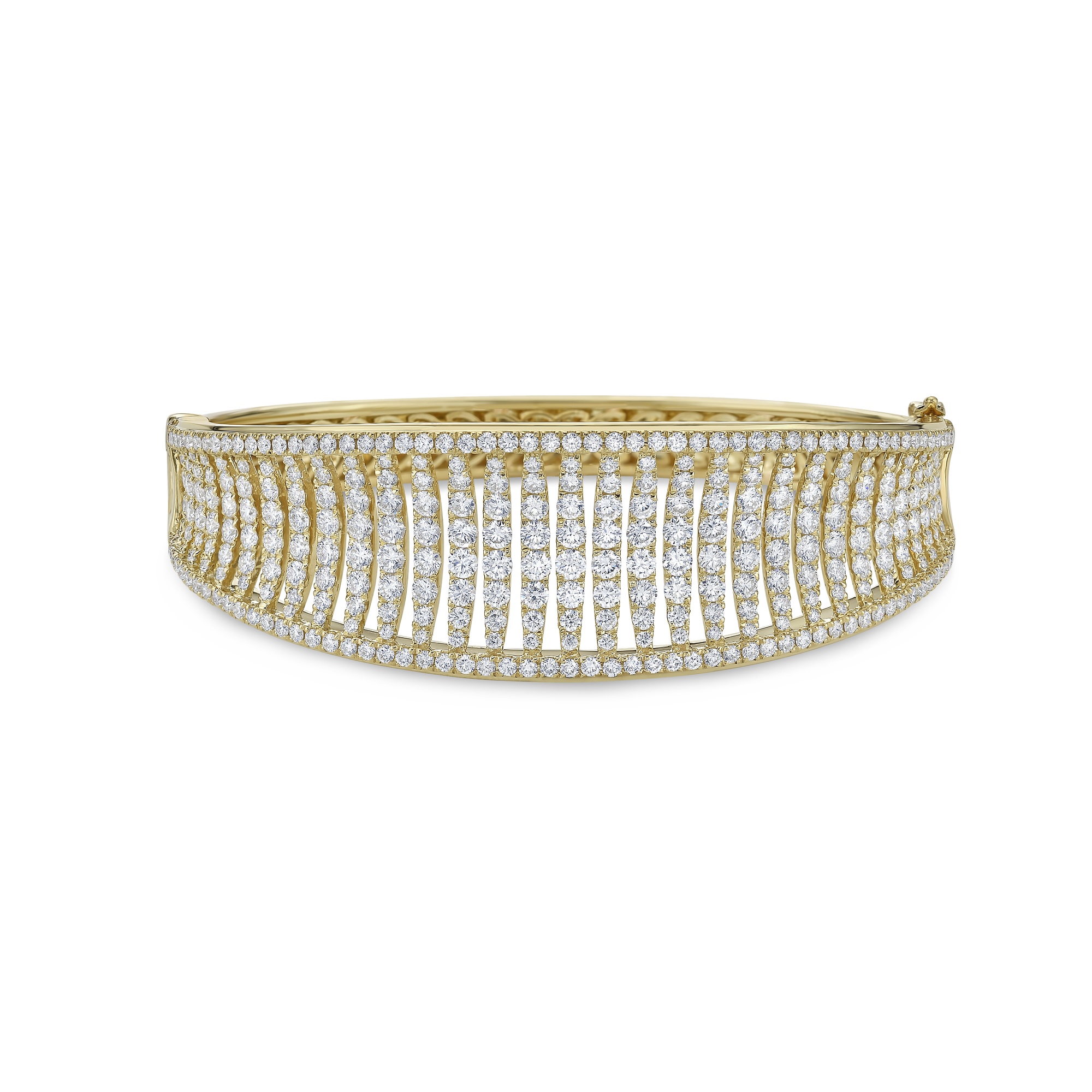 Diamond Birdcage Saddle Bangle