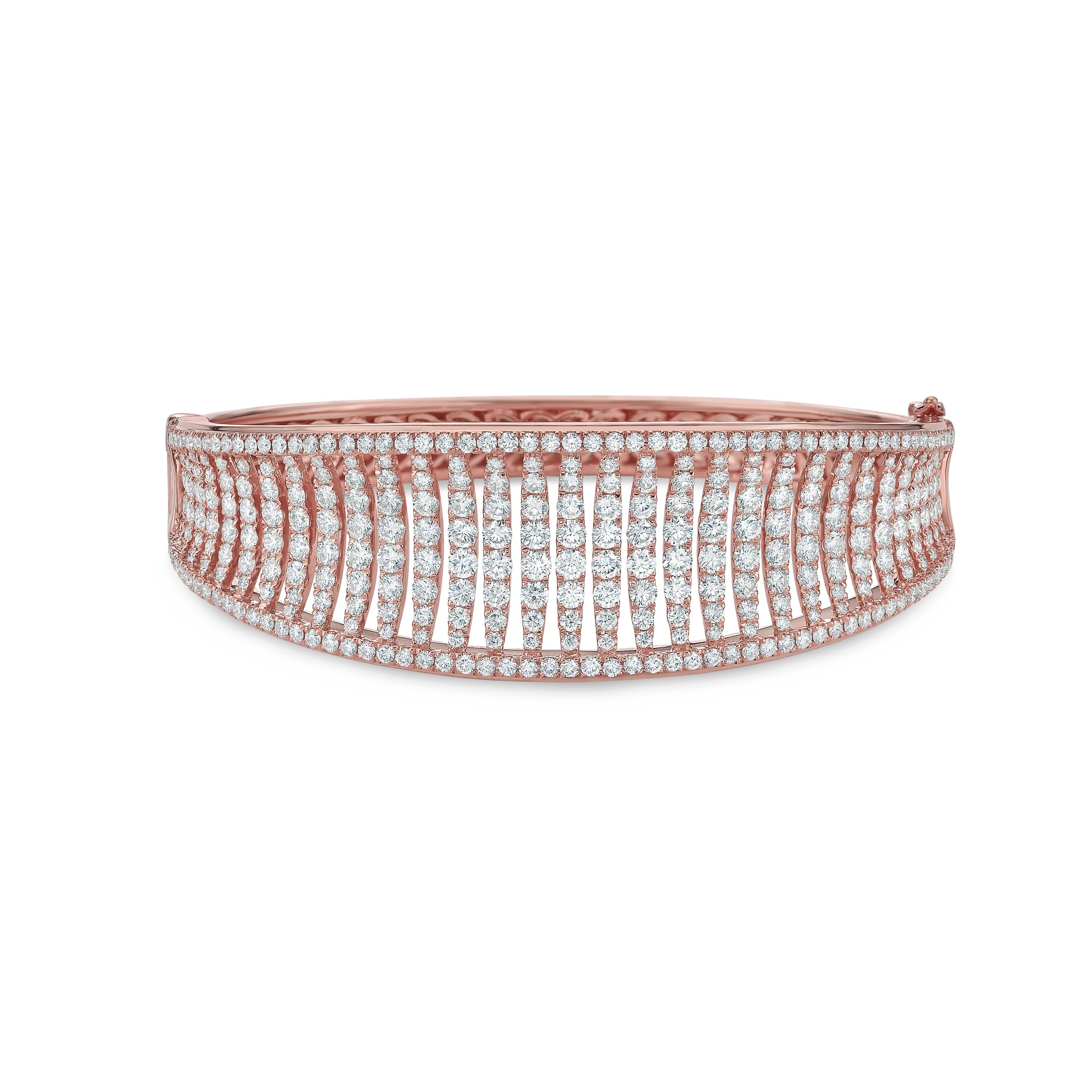 Diamond Birdcage Saddle Bangle