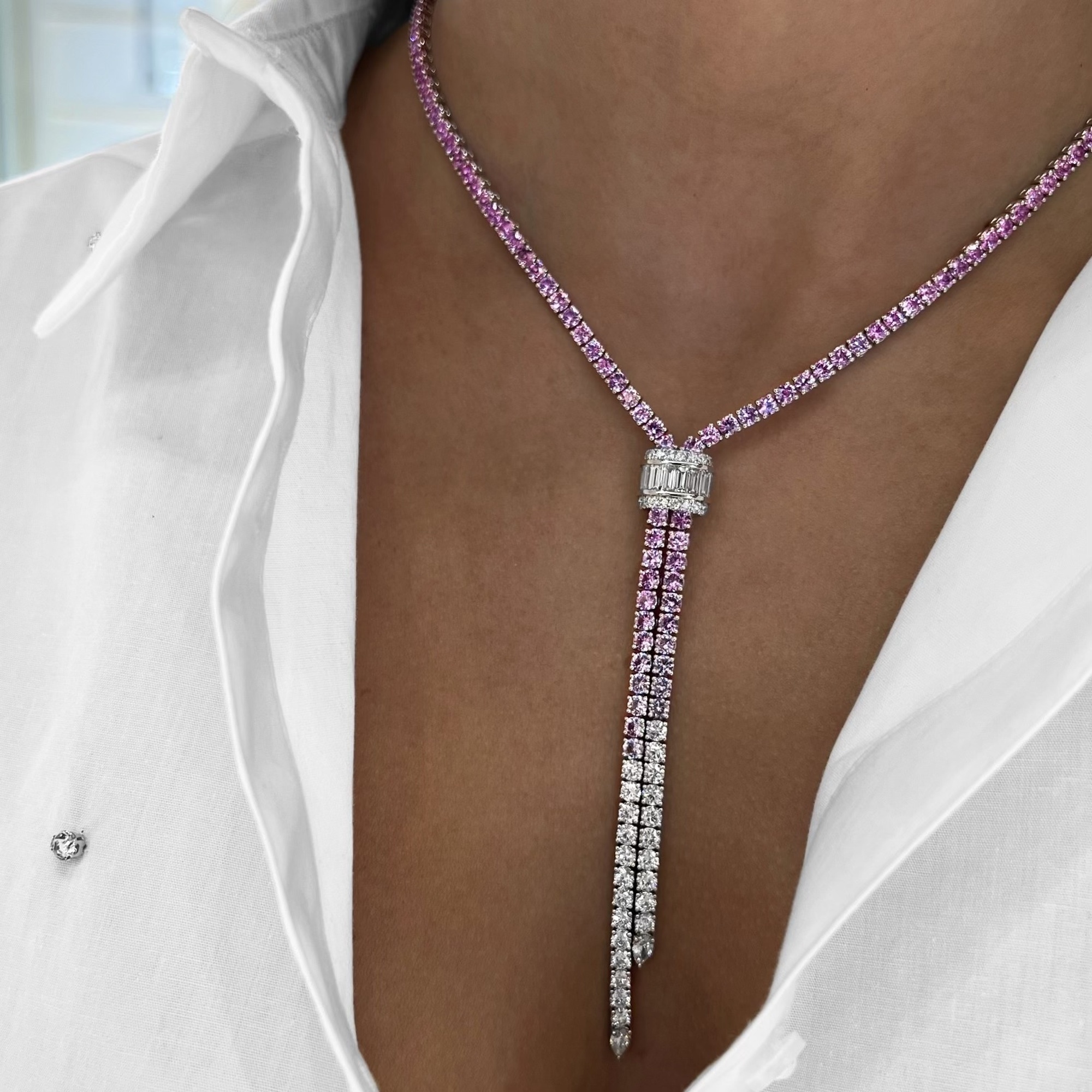 Signature Pink Ombre Lariat 17
