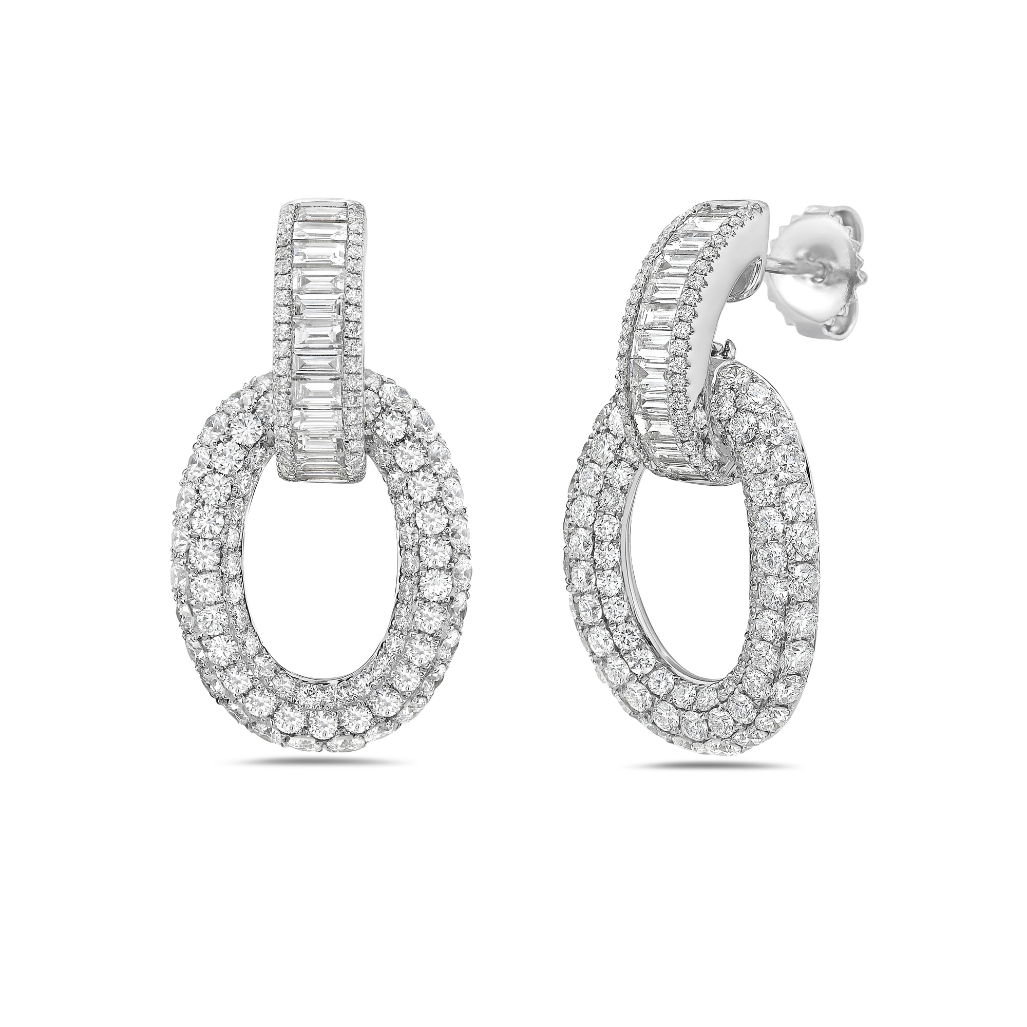 Diamond Bridge Door Knocker Earrings