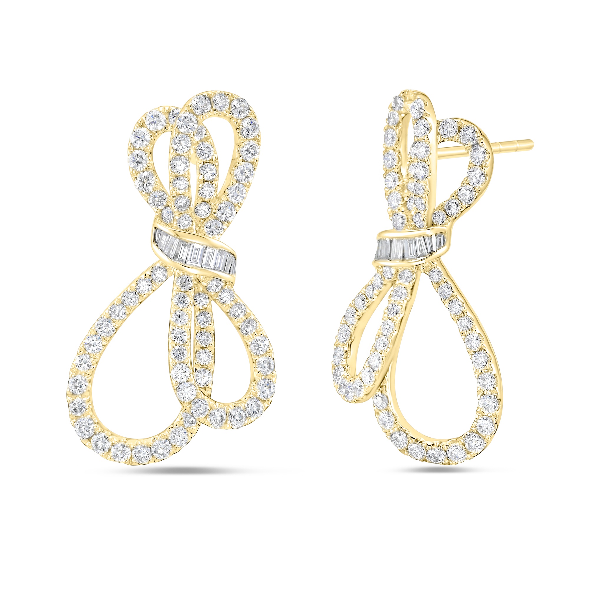 Diamond Bow Earrings