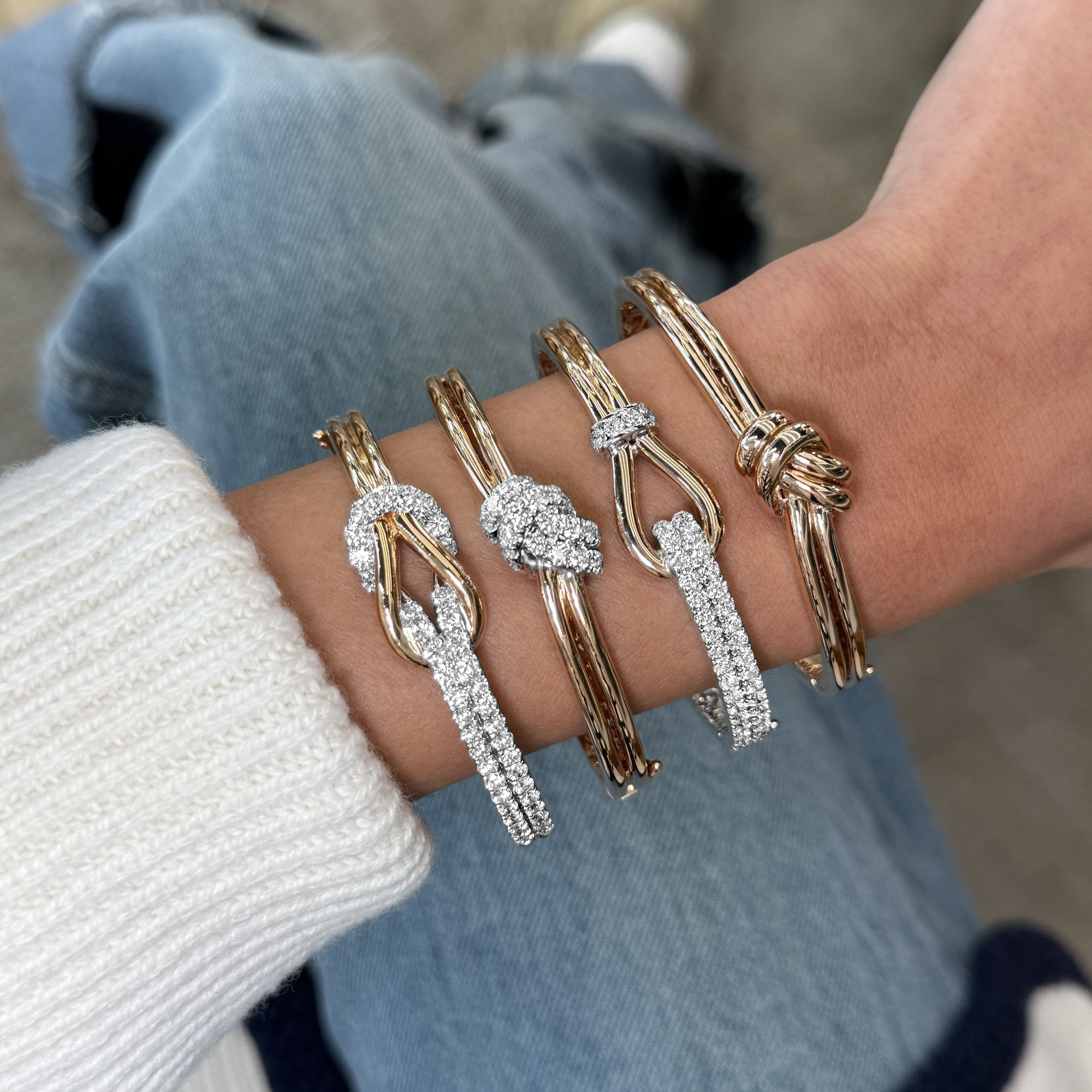 Gold Knot Bangle