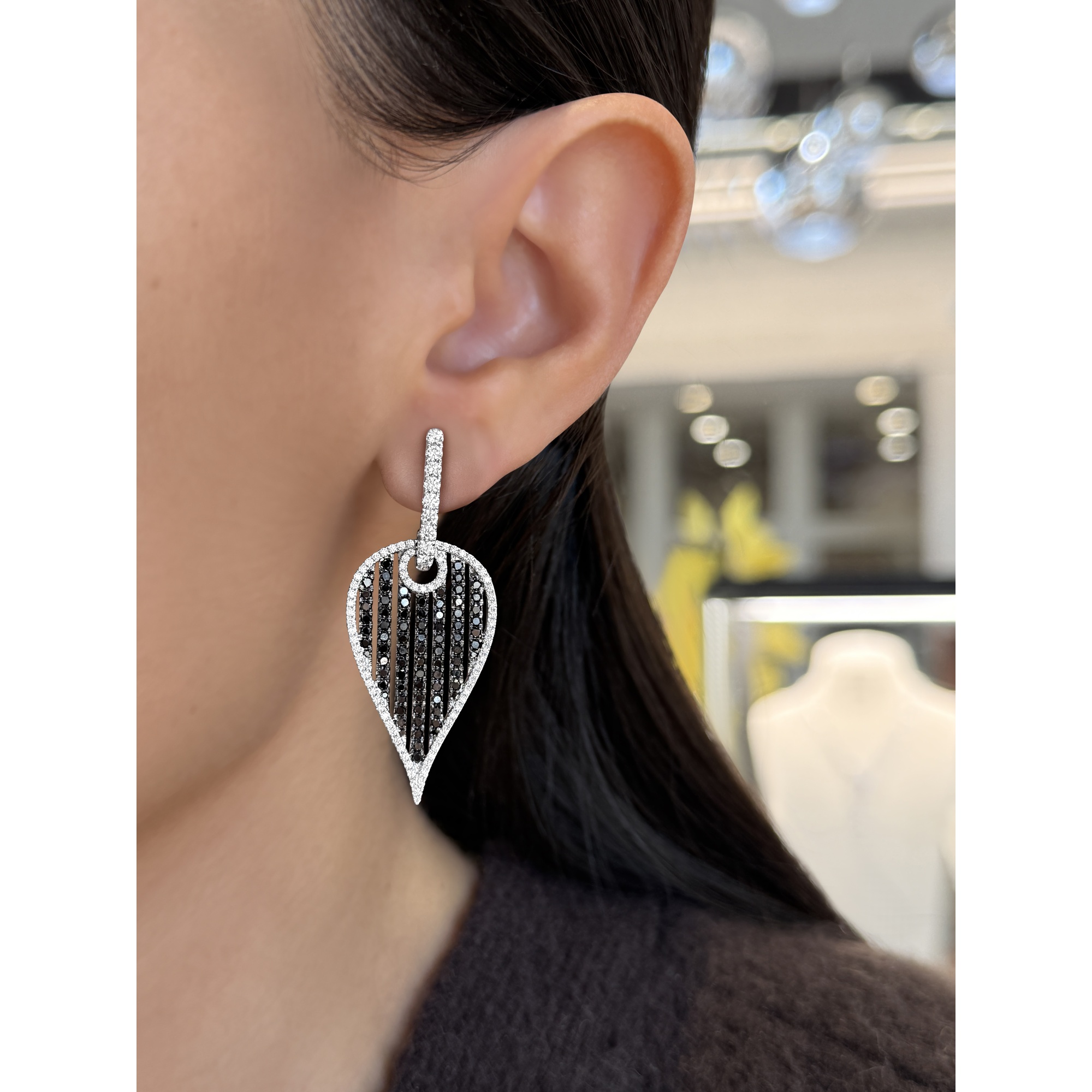 Birdcage Leaf Earrings