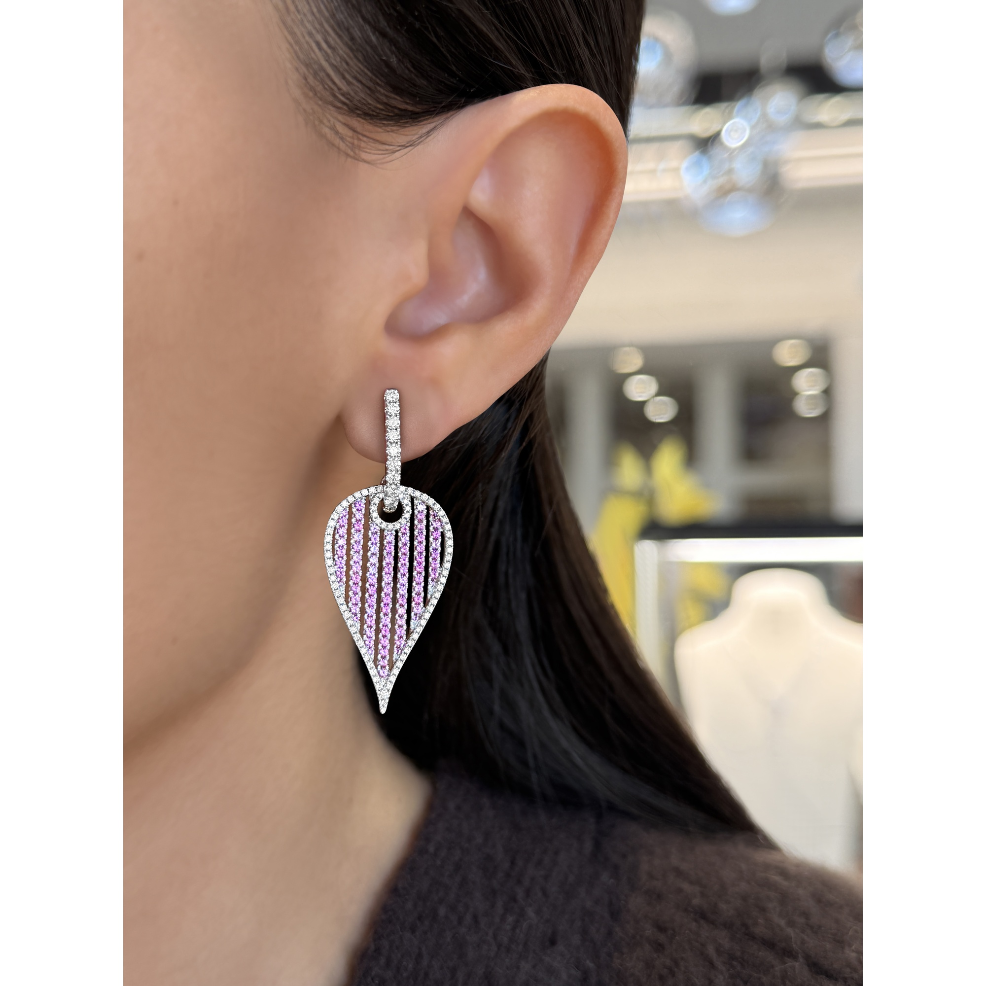 Birdcage Leaf Earrings