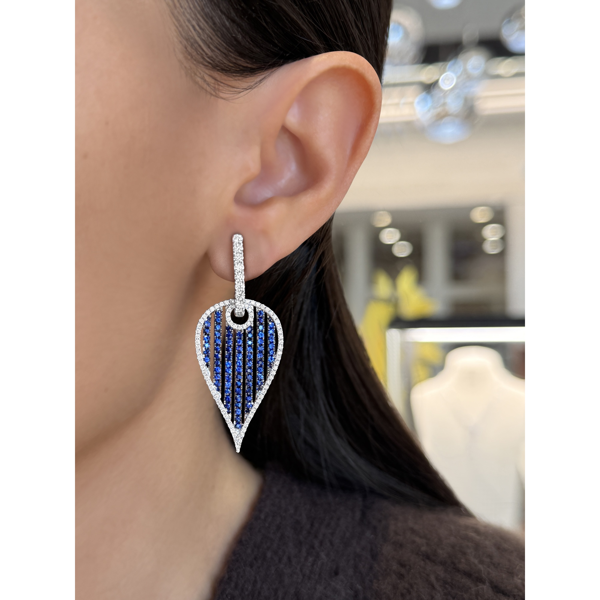 Birdcage Leaf Earrings
