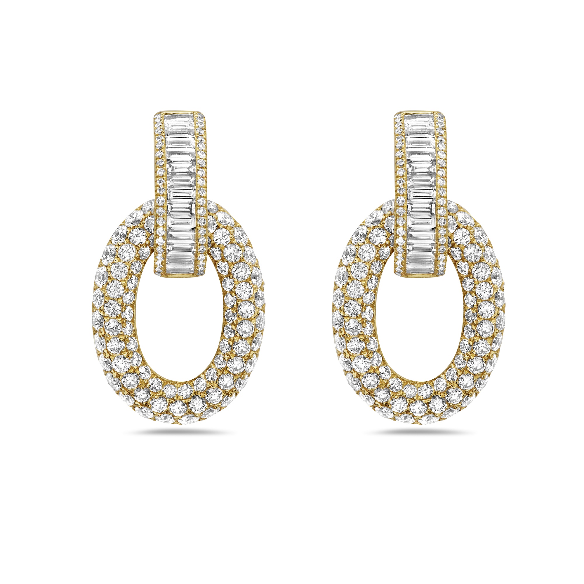Diamond Bridge Door Knocker Earrings