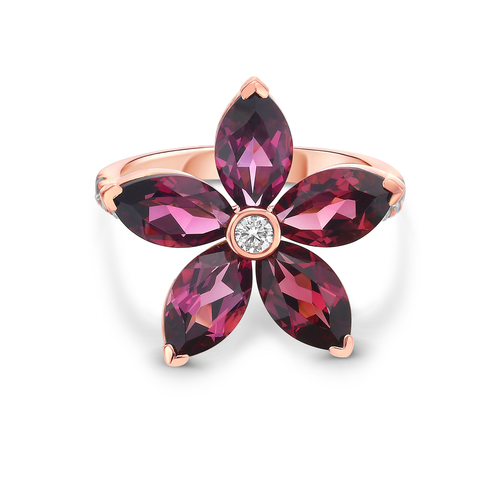 Marquis Shape Garnet Ring