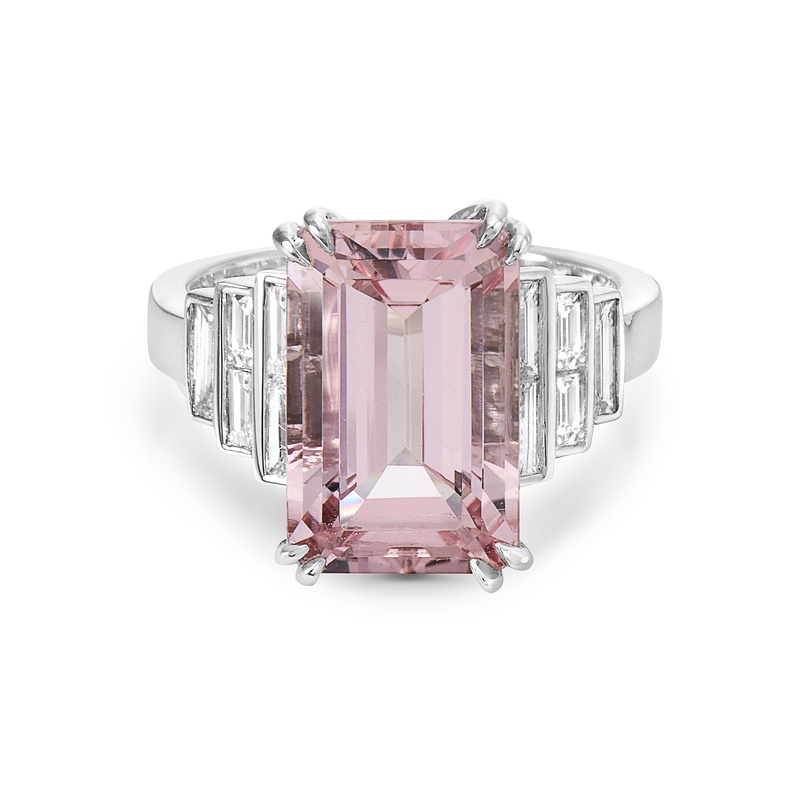 Morganite Step Ring