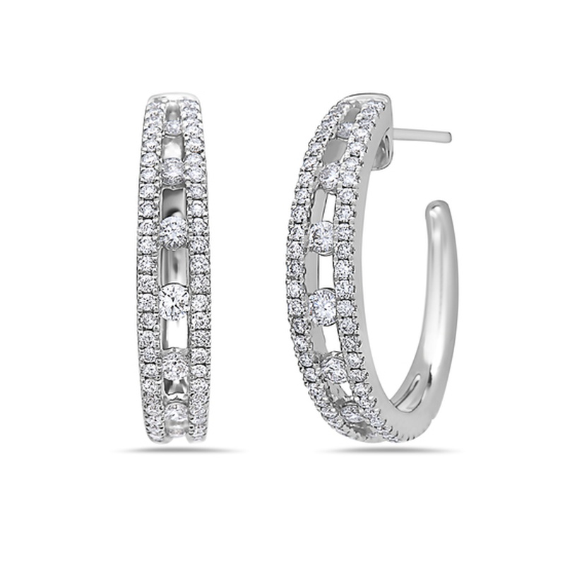 Floating Diamond Hoops