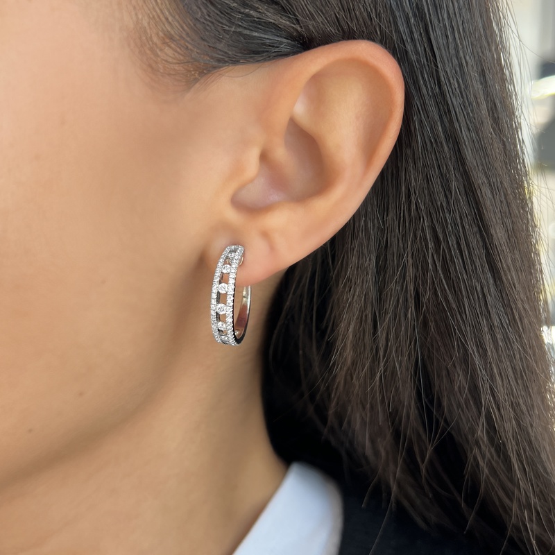 Floating Diamond Hoops