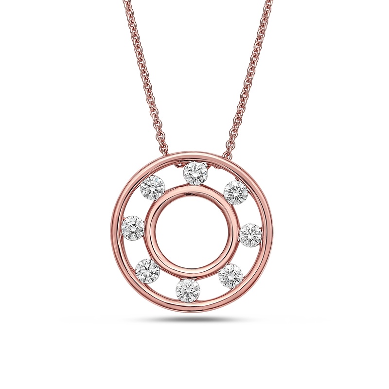 Floating Diamond Circle Pendant