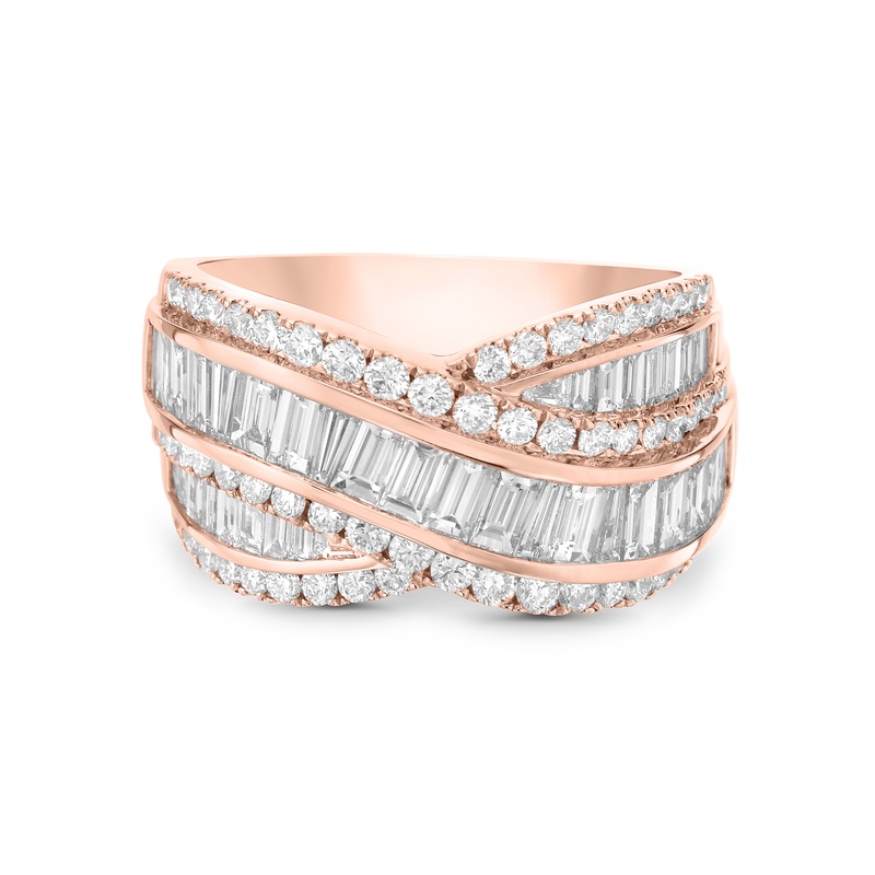 Signature Baguette Crossover Ring
