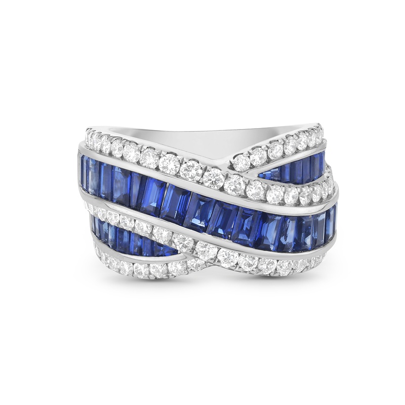 Signature Baguette Crossover Ring