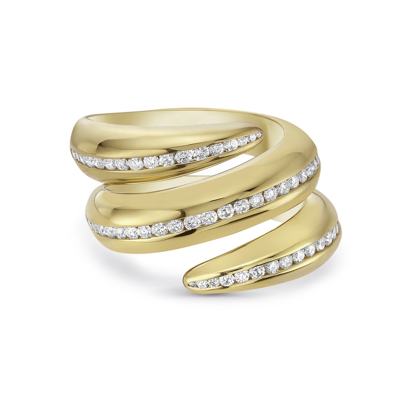 Triple Wrap Chanel Set Diamond Twist Ring