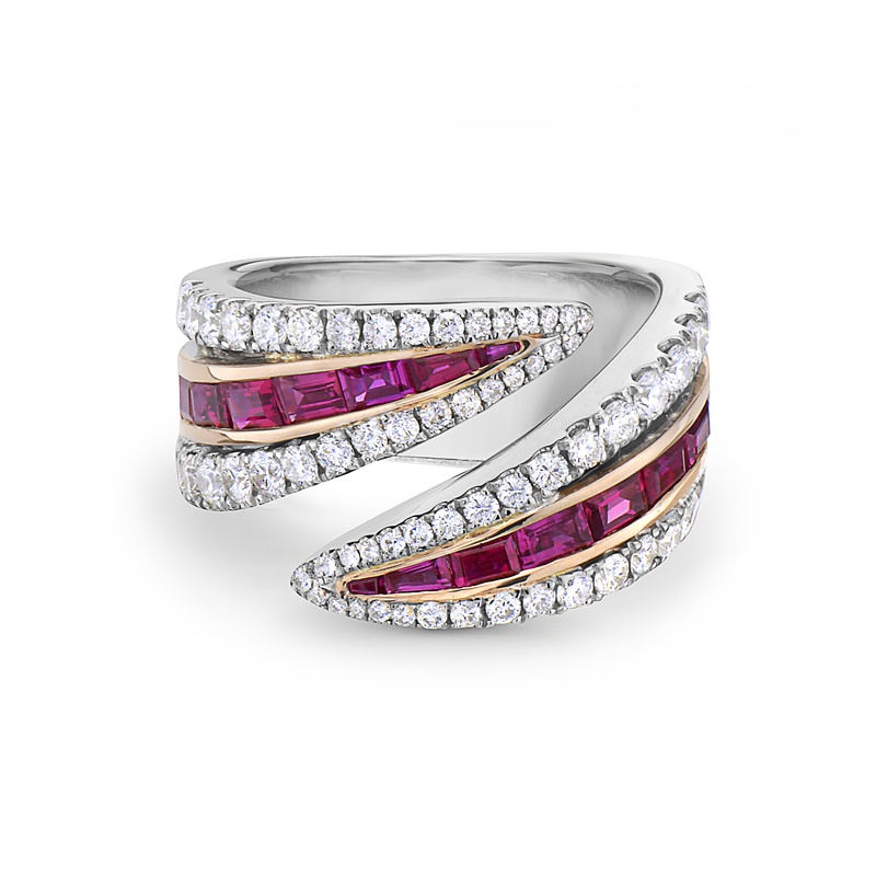 Double Edge Baguette Ring