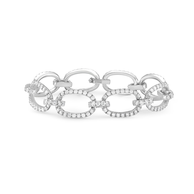 Diamond Eight Link Bracelet