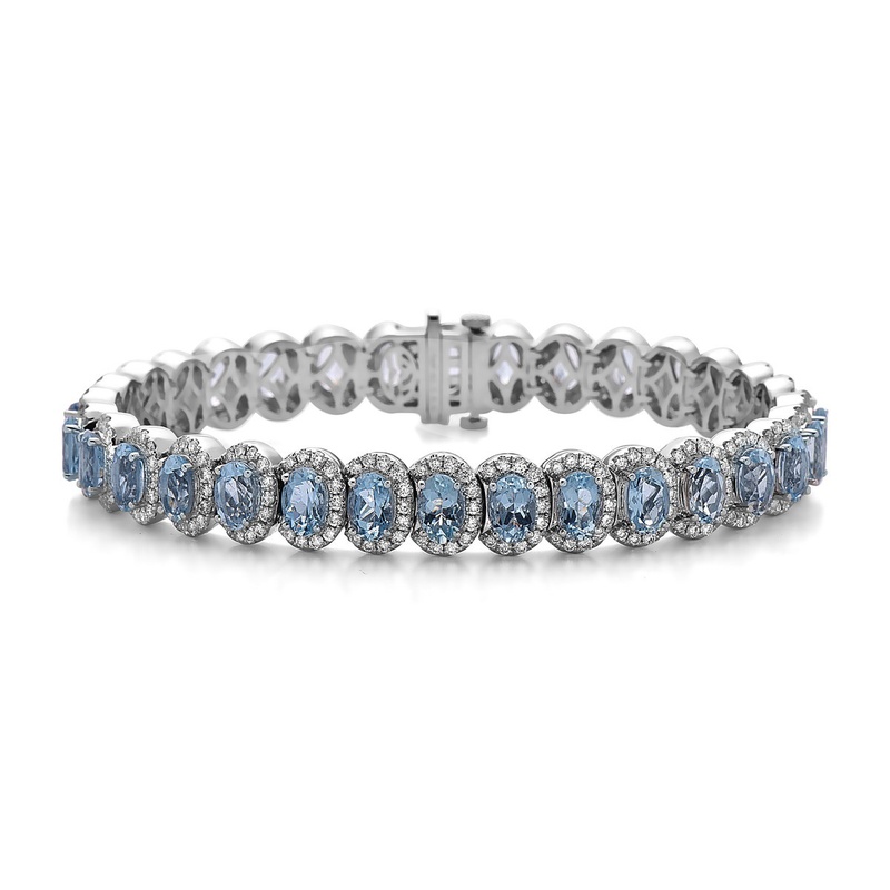 Aquamarine Overlap Bracelet