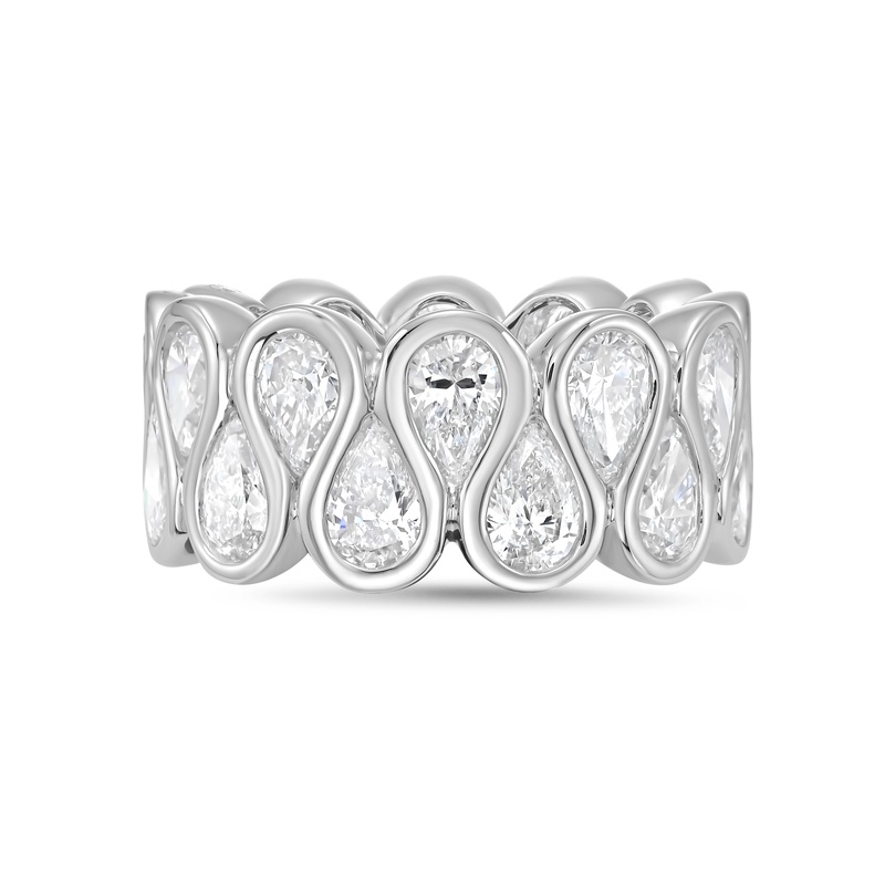 Ribbon Diamond Pear Shape Band Eternity