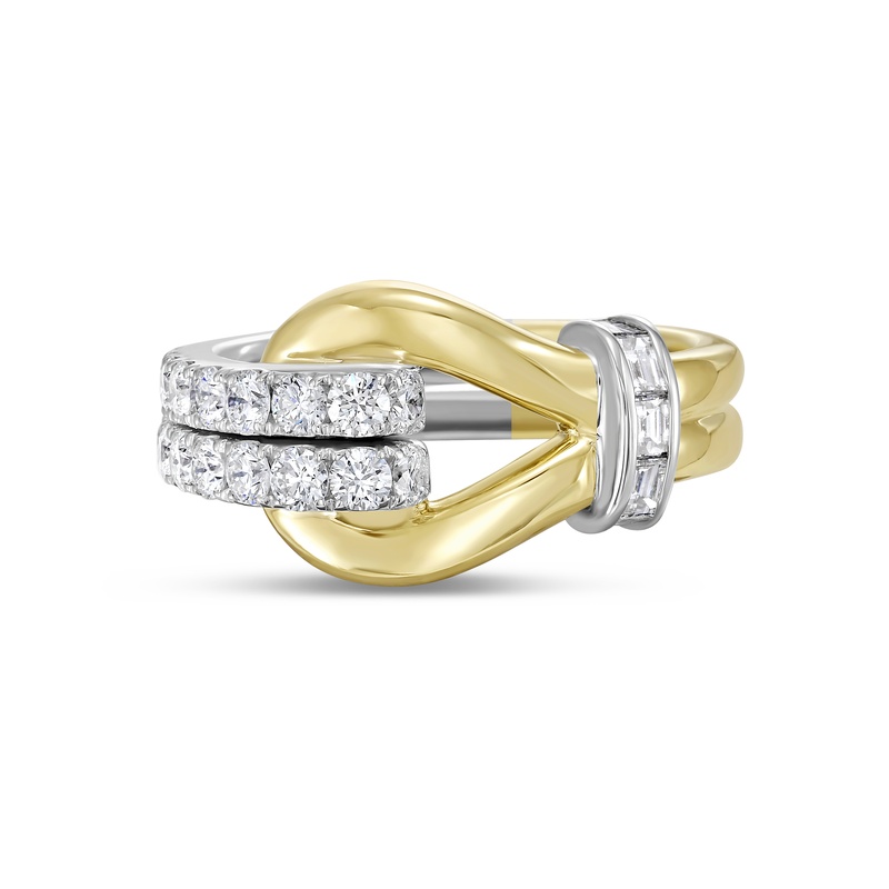 Diamond and Gold Lasso Ring