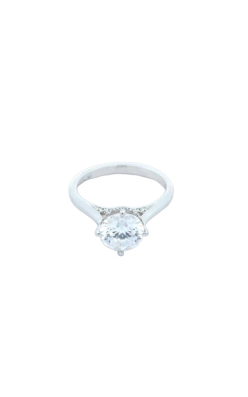 Engagement Ring – 18K White Gold Oval CZ LR4778 | Simon G.