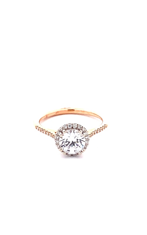 Engagement Ring – 14K Rose Gold and 14K White Gold Round CZ (0.14ct) LC5403 | Coast Diamond