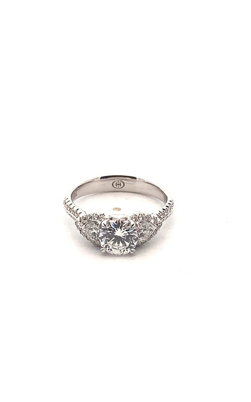 Engagement Ring – 18K White Gold Round CZ (0.4 and 0.26ct) D103-RD100 | Smith's