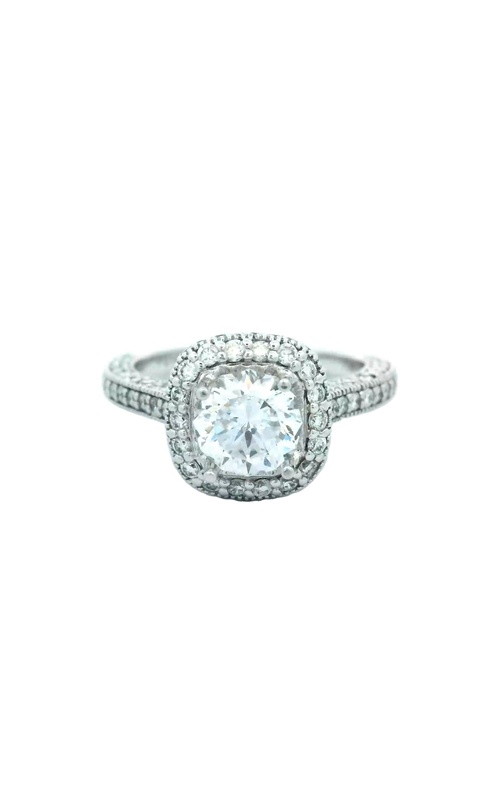 Engagement Ring – 18K White Gold Round CZ (0.93ct) 70RF-CURD100 | Smith's