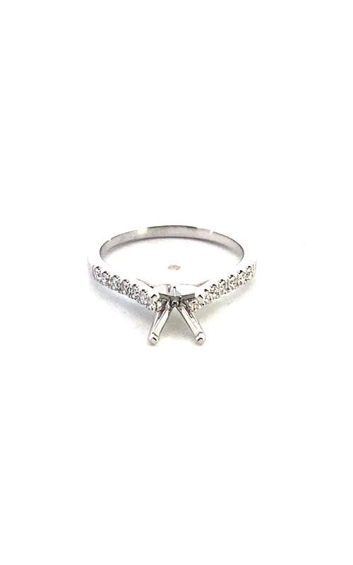Engagement Ring – 14K White Gold Round Diamond VW1320CC | Venetti