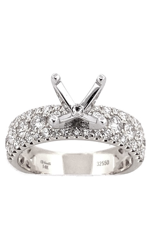 Engagement Ring – 14K White Gold Round Diamond VW1328RA | Venetti
