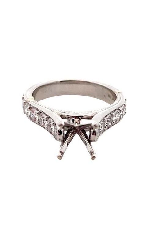 Engagement Ring – 14K White Gold Round Diamond VW1339CG | Venetti