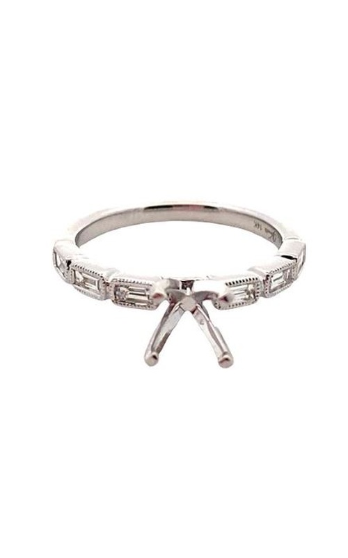 Engagement Ring – 14K White Gold Baguette Diamond VW5887RA | Venetti