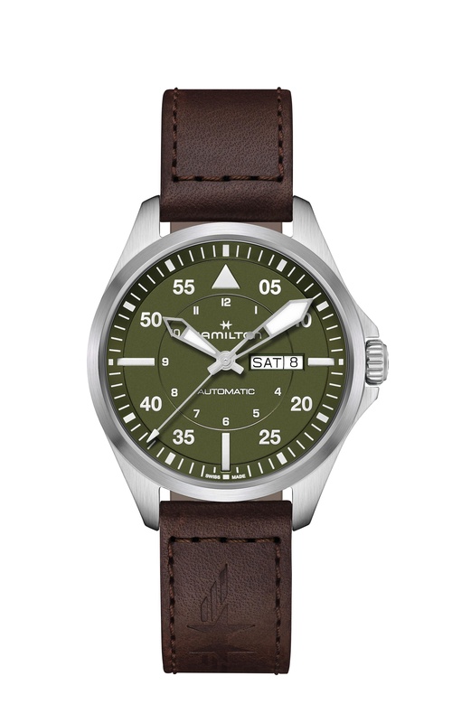 Khaki Aviation Pilot Day Date Auto H64635560